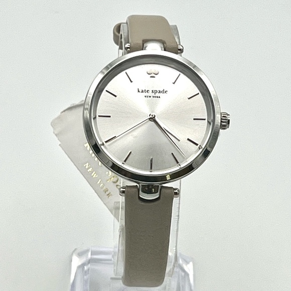 Kate Spade NWT Silver and Beige Ladies Watch Working - Picture 1 of 10
